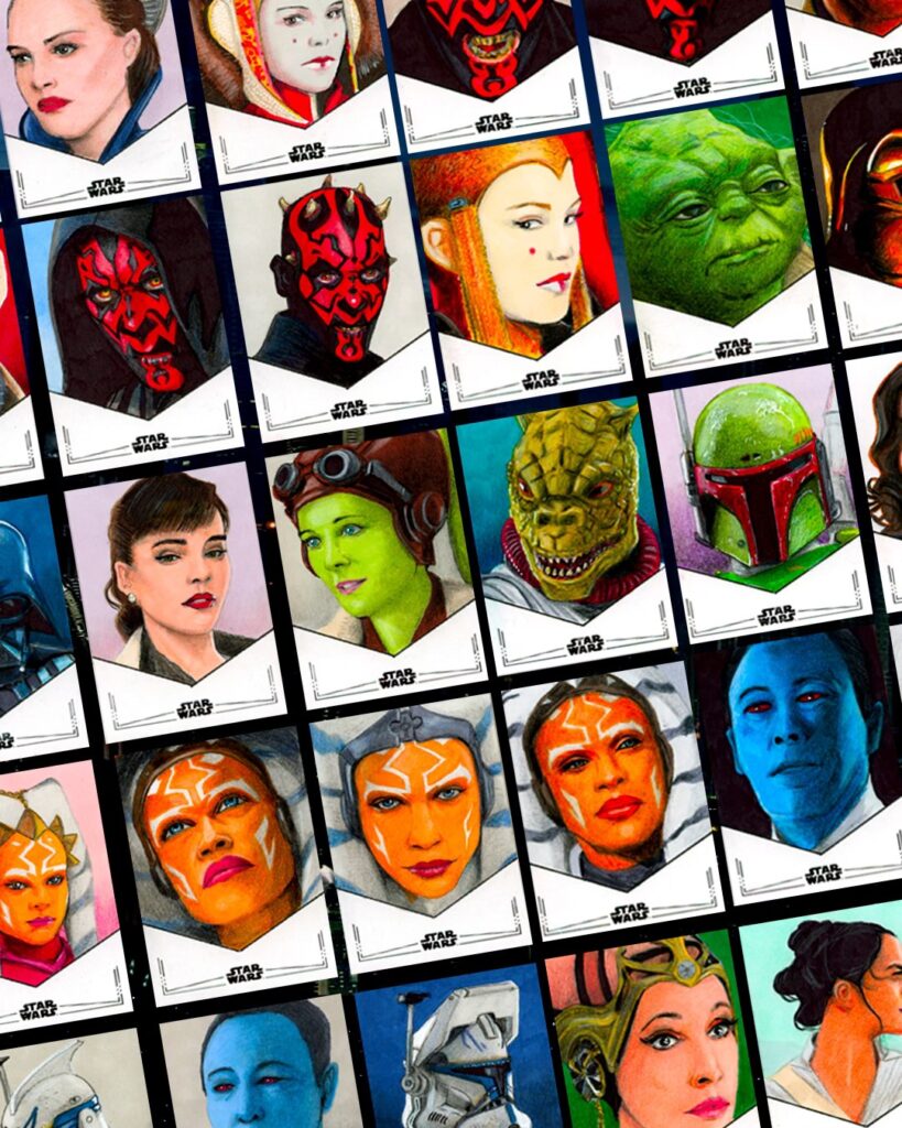 Sketch cards Star Wars par Stéphane Leonardi